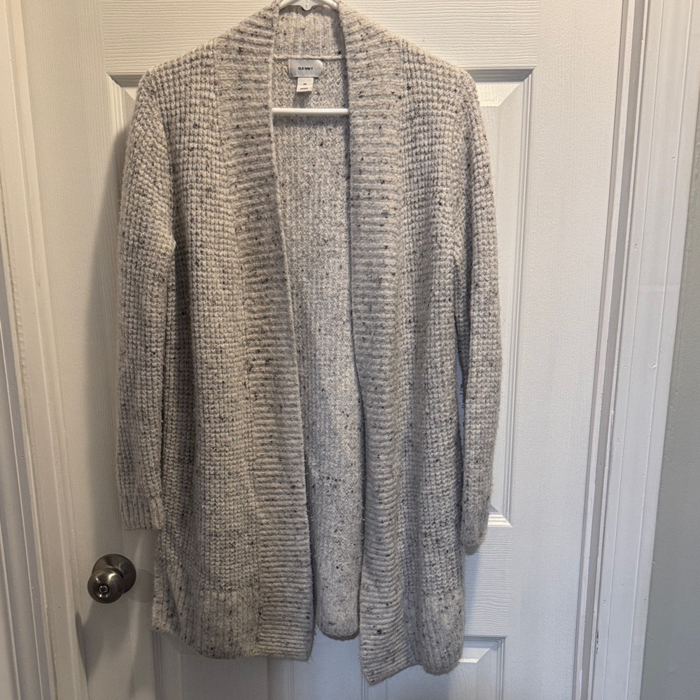 Old Navy Women's Light Gray Open-Front Cardigan